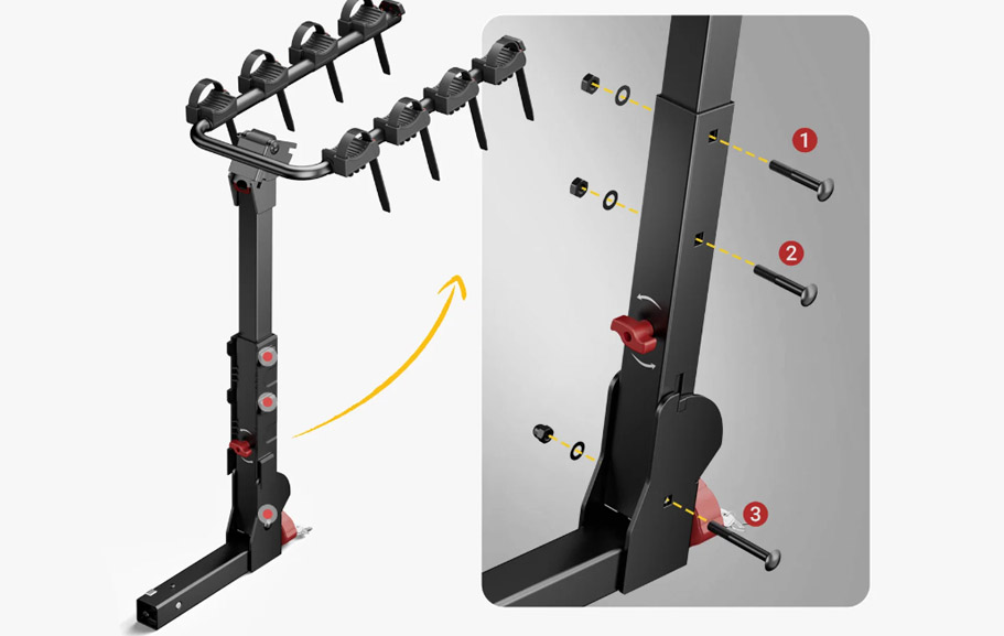 4-Bike Hitch Mount Rack